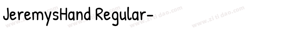 JeremysHand Regular字体转换